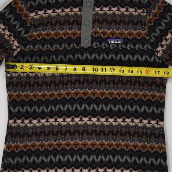Patagonia Women's Micro D Snap-T Button Patterned Pullover Sweater - M - Picture 5 of 7